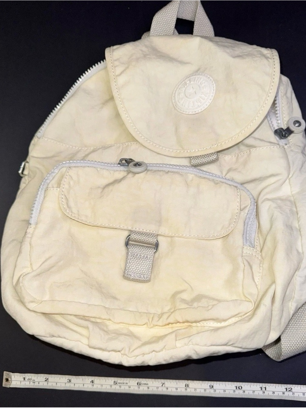 Kipling Cream Small Flap Front Backpack
